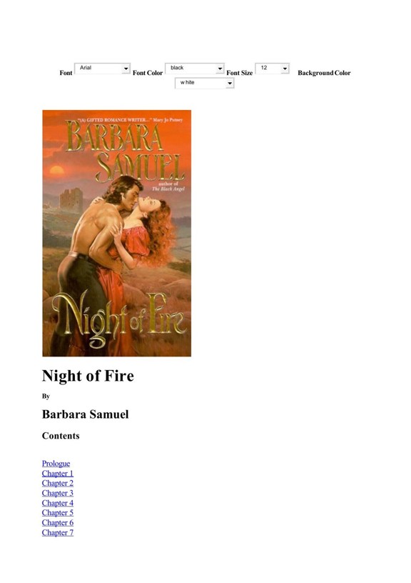 [Barbara Samuel] Night of Fire(Book4You) by Unknown