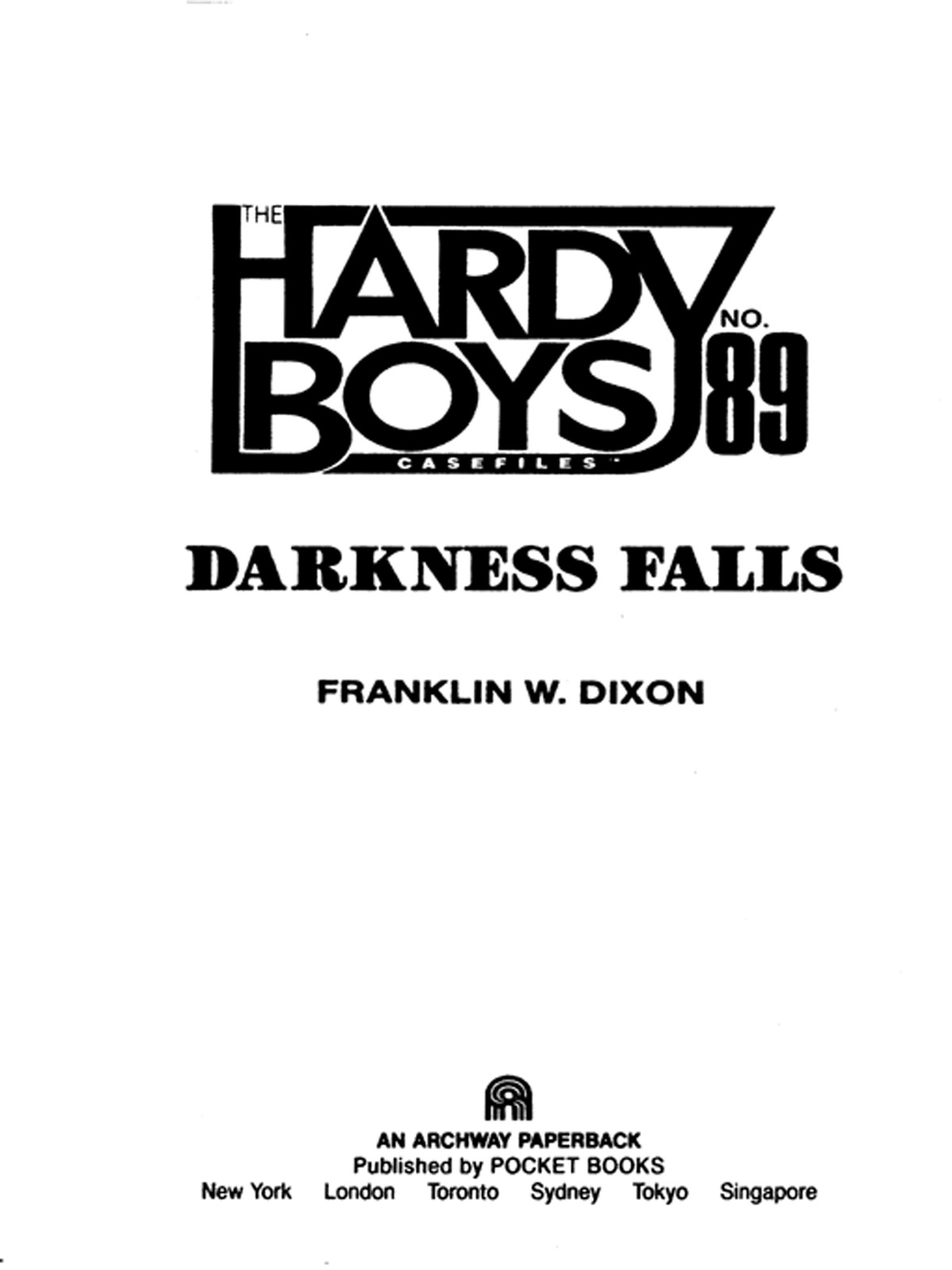 Darkness Falls (1994) by Franklin W. Dixon