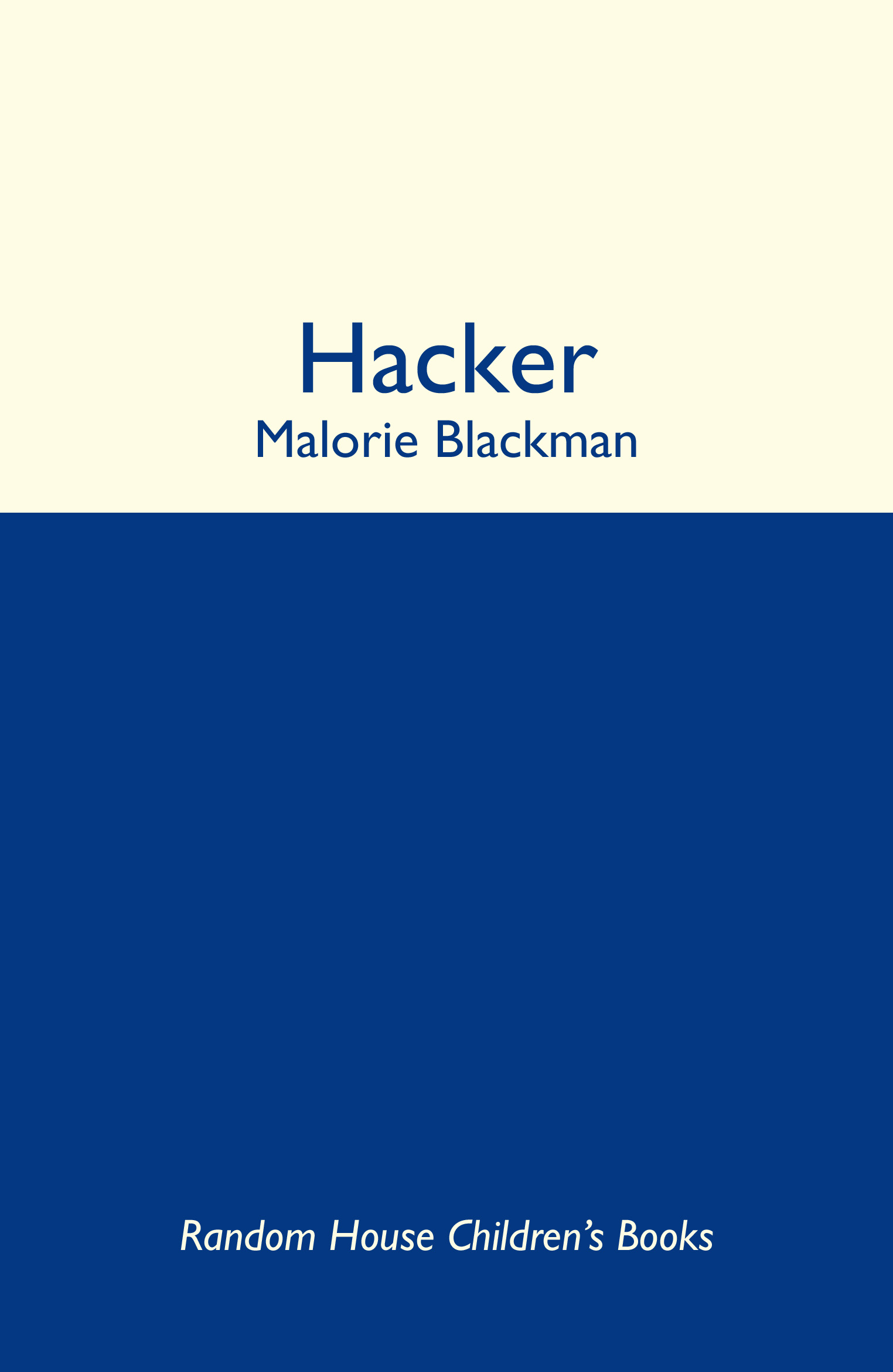 Hacker by Malorie Blackman