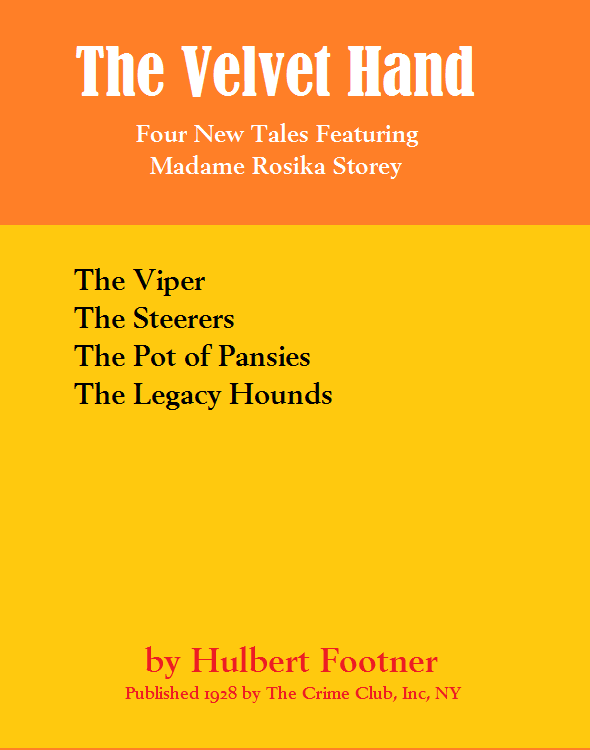 MRS3 The Velvet Hand by Hulbert Footner