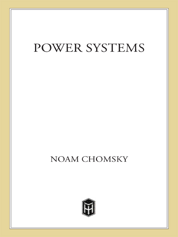 Power Systems (2013) by Noam Chomsky