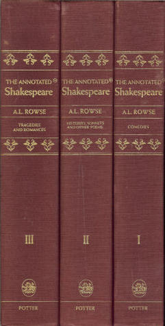 The Annotated Shakespeare: The Comedies, Histories, Sonnets and Other Poems, Tragedies and Romances Complete (Three Volume Set in Slipcase) (1988)