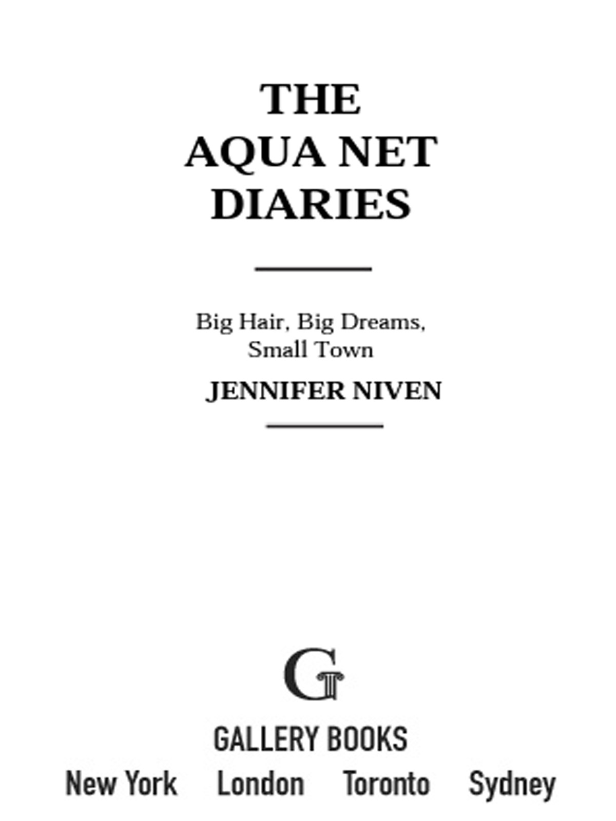 The Aqua Net Diaries (2009) by Jennifer Niven